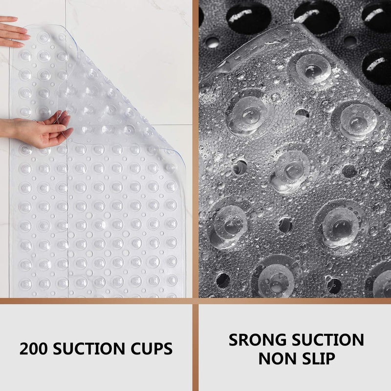 Sheepping Upgrade Baby Bath Mat Non Slip Extra Long Bathtub Mat for Kids 40 X 16 Inch - Eco Friendly Bath Tub Mat with 200 Big Suction Cups,Machine Washable Shower Mat,Clear - Image 3